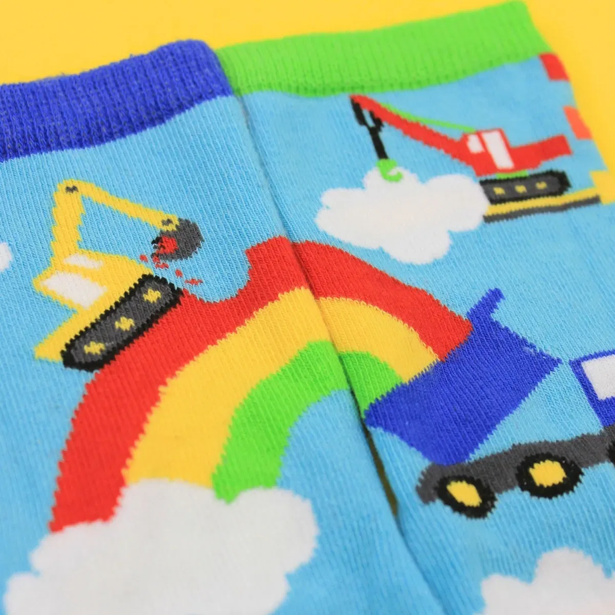 Детские носки с принтом Rainbow Construction United Oddsocks, Multi — фото 4