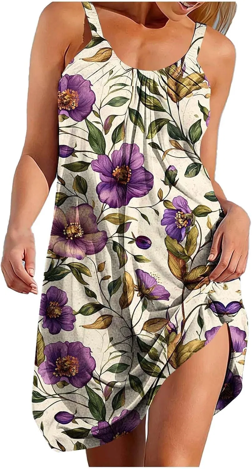 Платье-комбинация с принтом Cami Dress, Purple