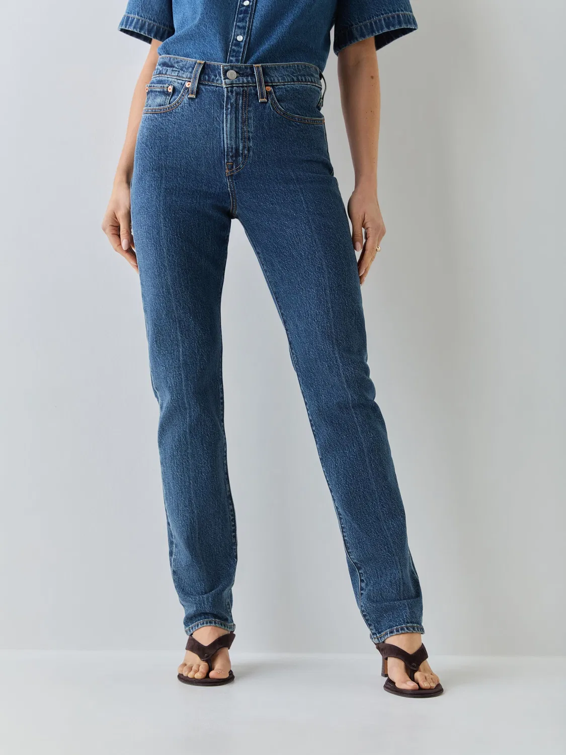 Джинсы с высокой посадкой, скинни Levi's Wedgie, цвет Destiny Stone Blue