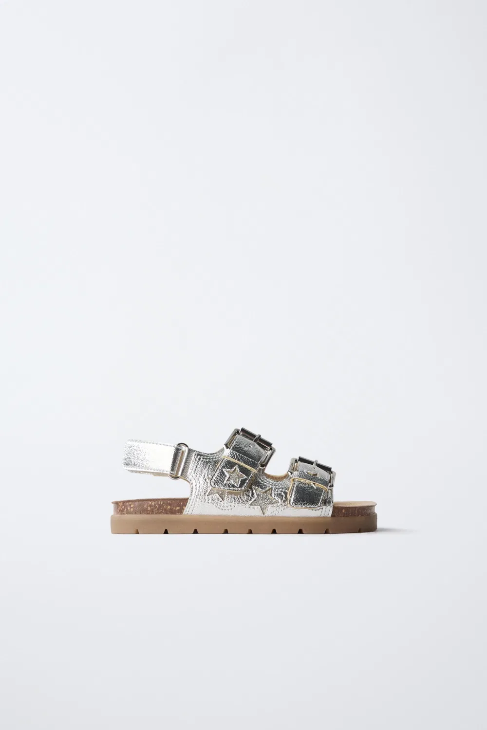Сандалии «Металлик Стар» ZARA, Silver