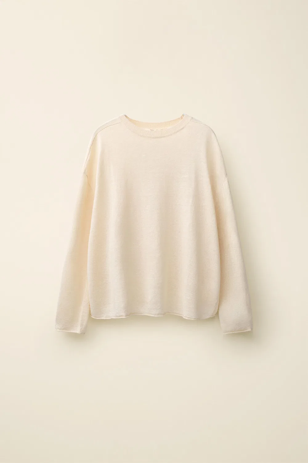 Джемпер из 100% льна, созданный в сотрудничестве Caramel London и Zara., Ecru — фото 3