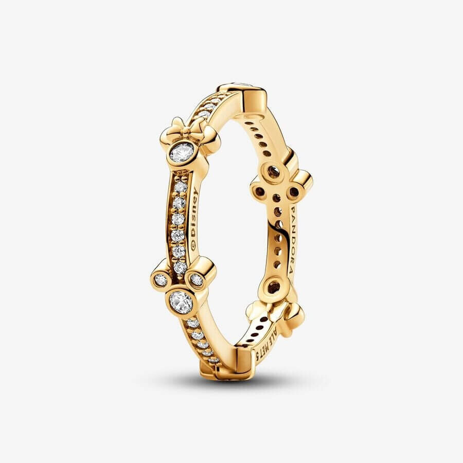 

Кольцо Pandora x Disney Mickey Mouse & Minnie Mouse Sparkling Eternity, золото