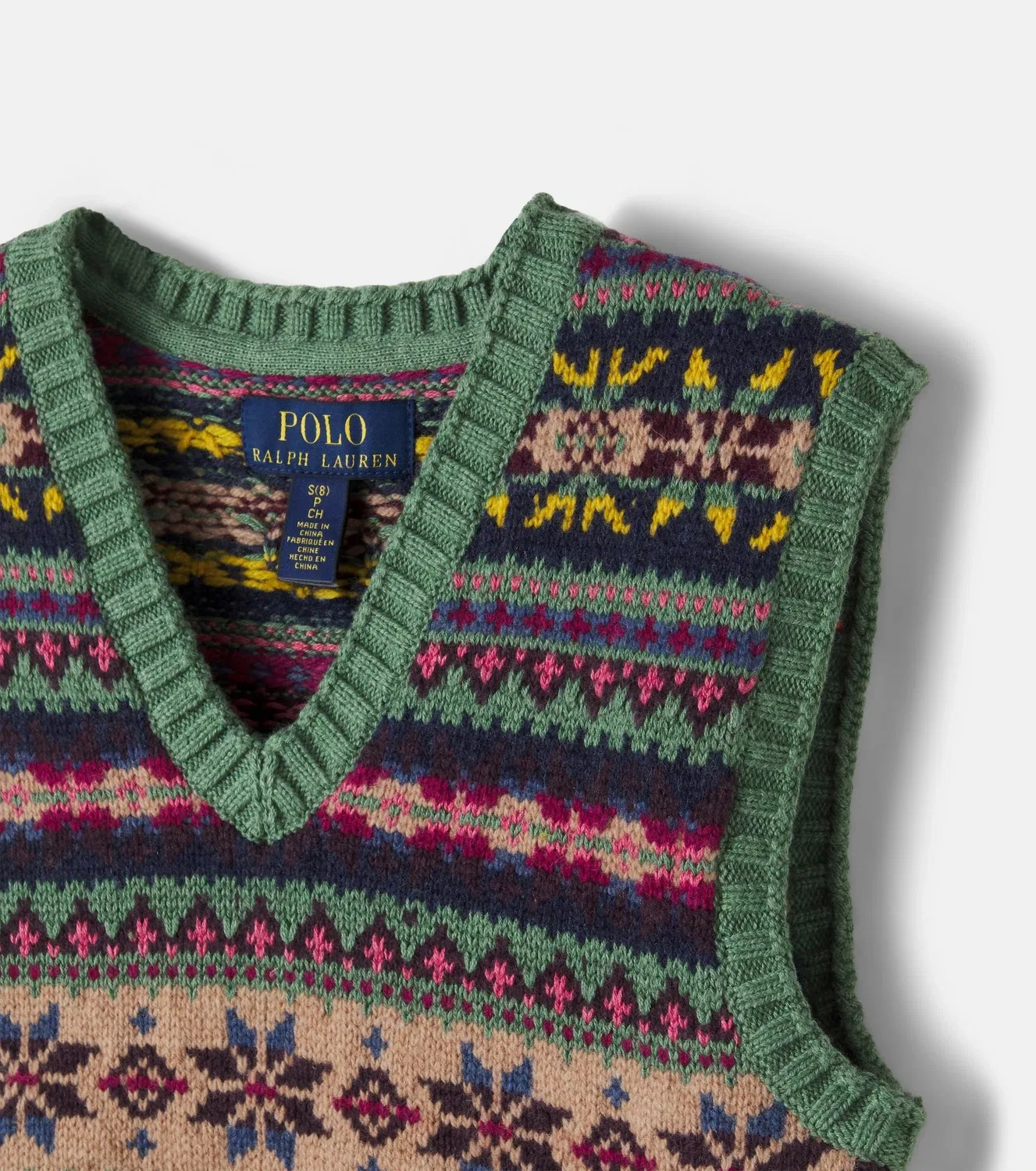 Безрукавка в полоску Fair Isle Polo Ralph Lauren Kids, мультиколор — фото 4
