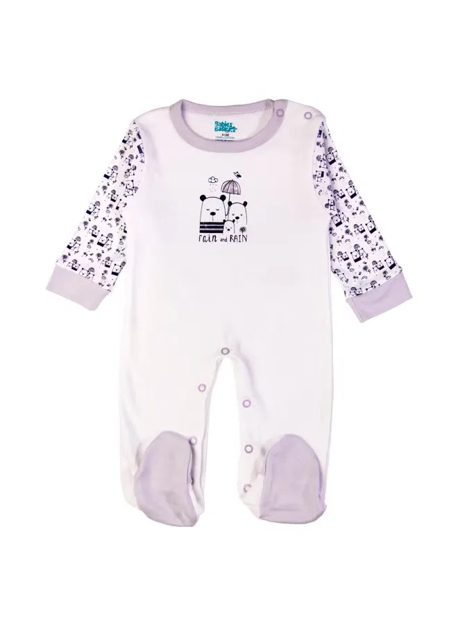Комплект детский из хлопка 5 предметов Rain Babies Basic, лавандовый — фото 3