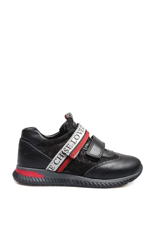 Детские кеды для девочек из натуральной кожи Fast Step, Black Silver