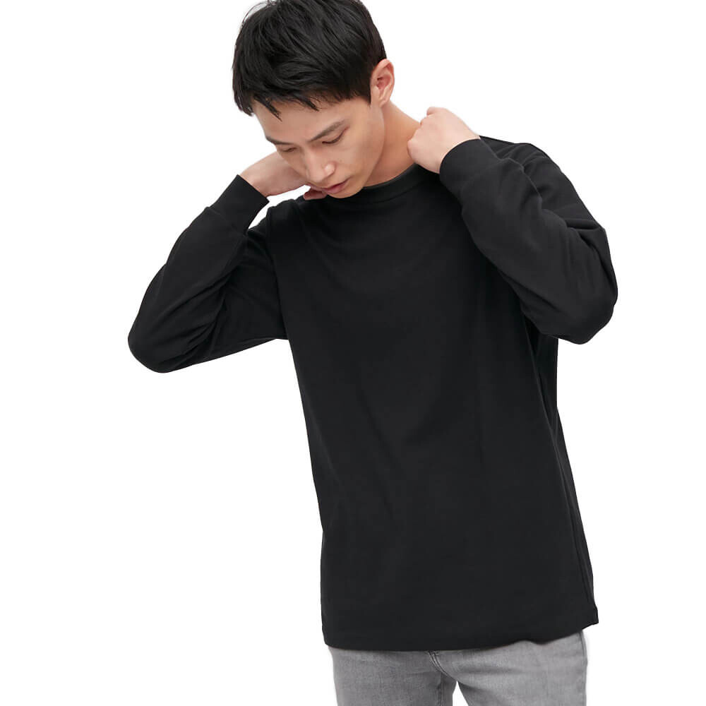 

Лонгслив Uniqlo Crew Neck, черный