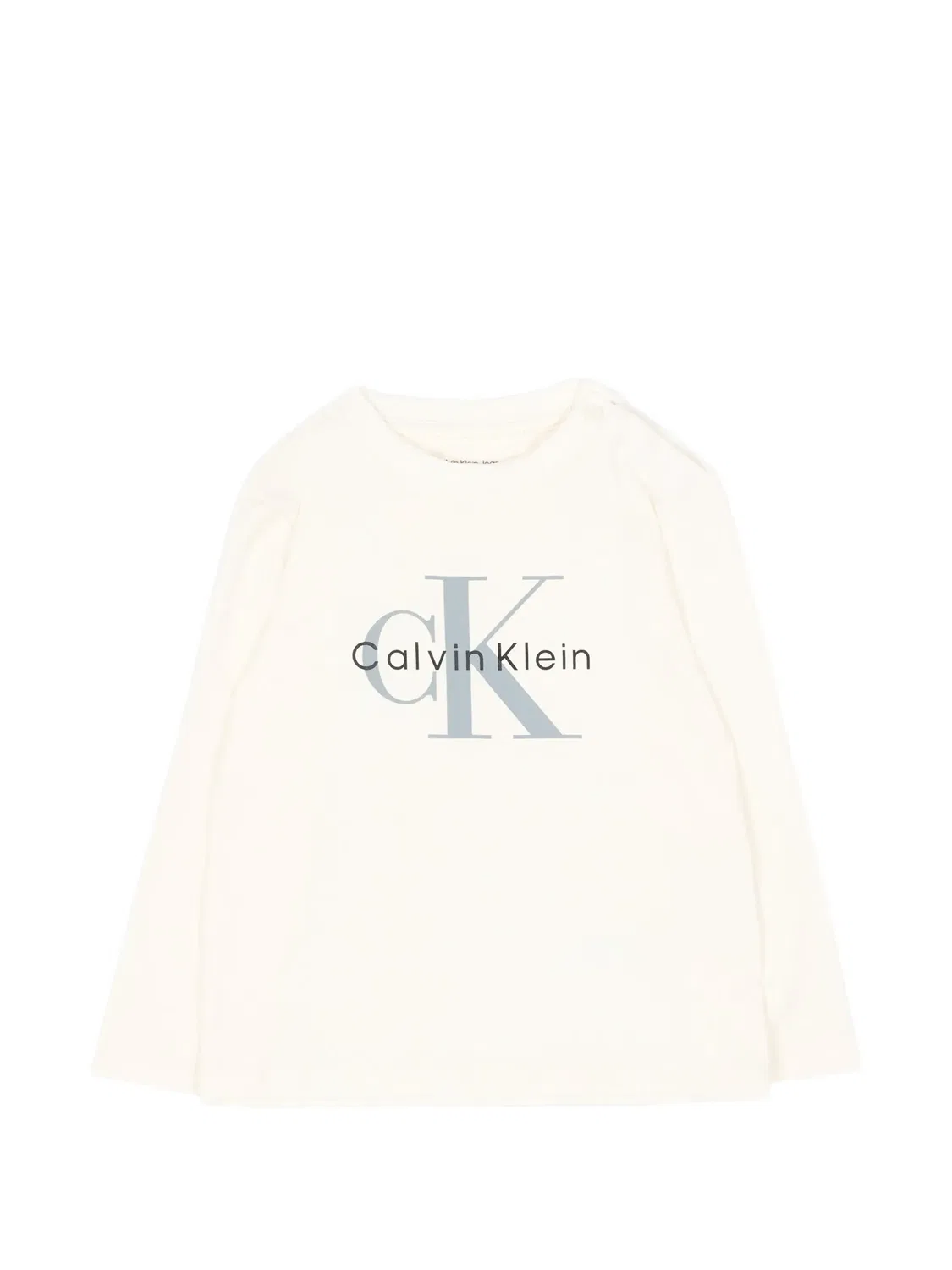 Лонгслив с логотипом Calvin Klein Kids, нейтральные цвета