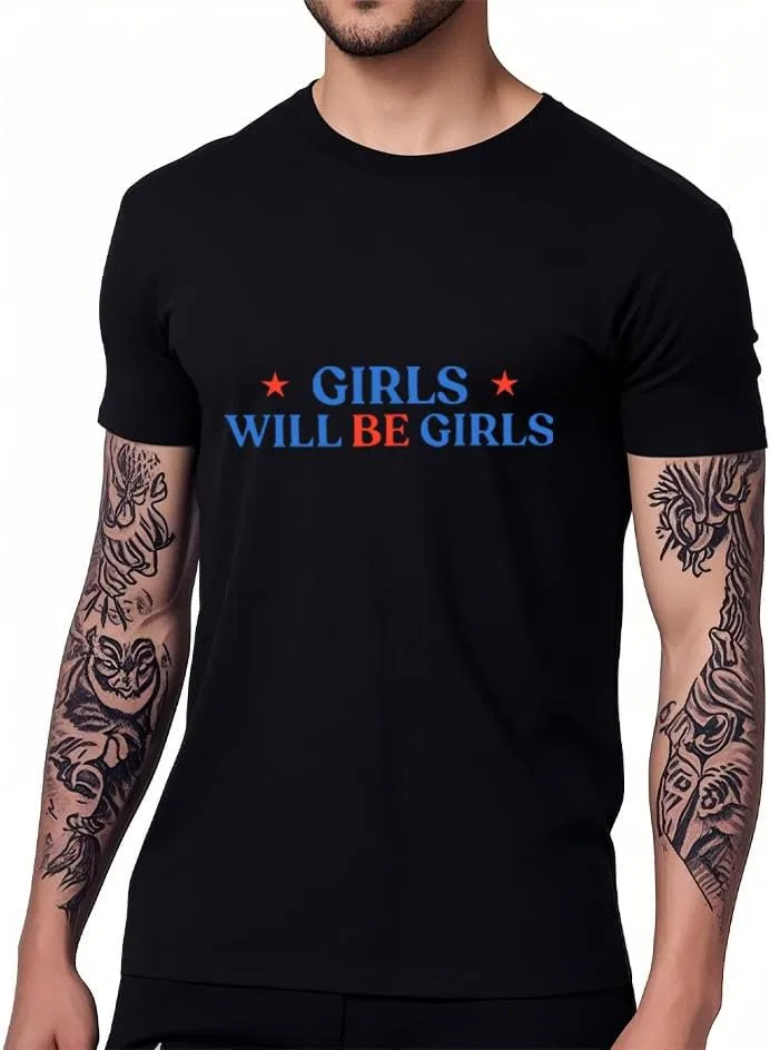Женская футболка с принтом Letter Print Regular Fit, Black — фото 4