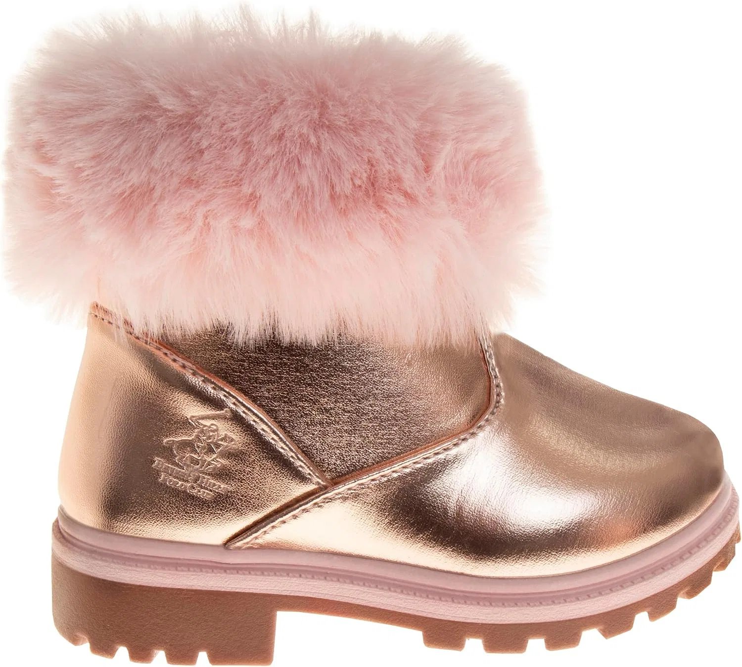 Детские зимние сапоги на меху Beverly Hills Polo Club, Fur Rose Gold — фото 4