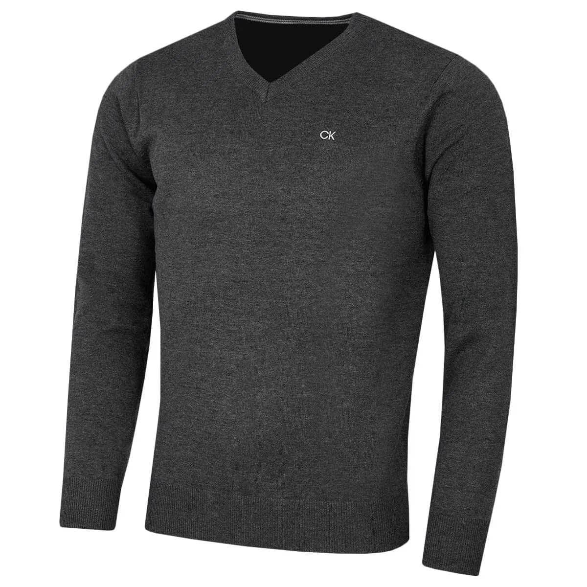 Мужской свитер с V-образным вырезом Calvin Klein, Charcoal Marl