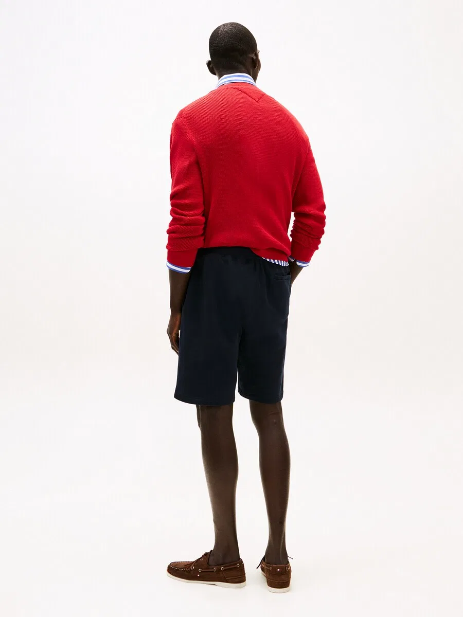 Шорты TOMMY HILFIGER Regular Pants 'Flag Embroidery Sweat', цвет морской синий — фото 4