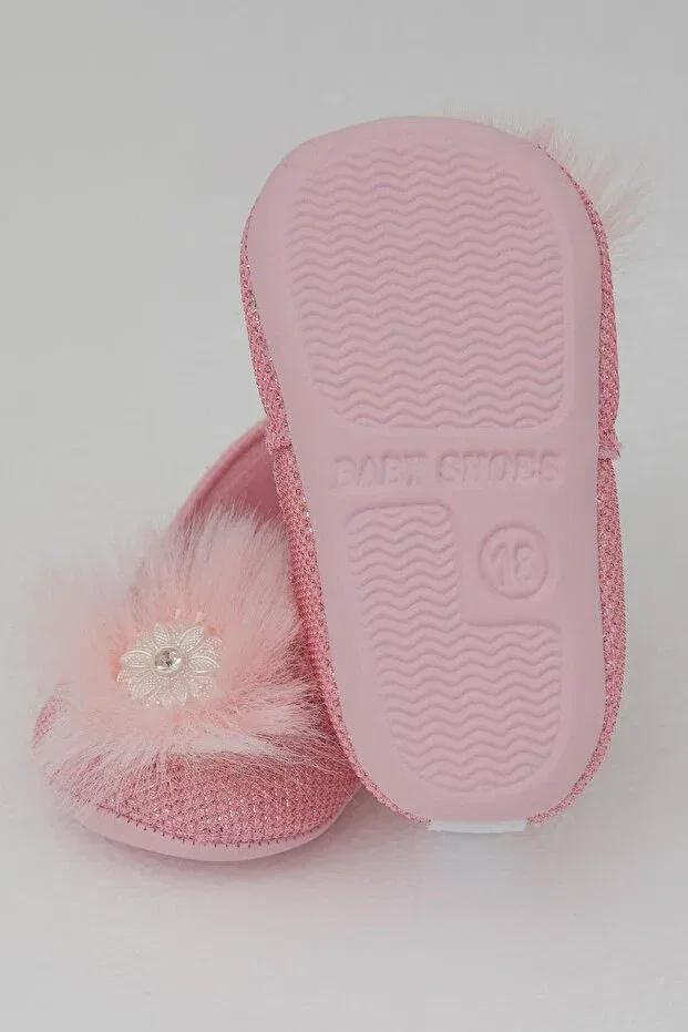 Детские пинетки для девочек с принтом Sportswear Bebiccino, Pink — фото 3