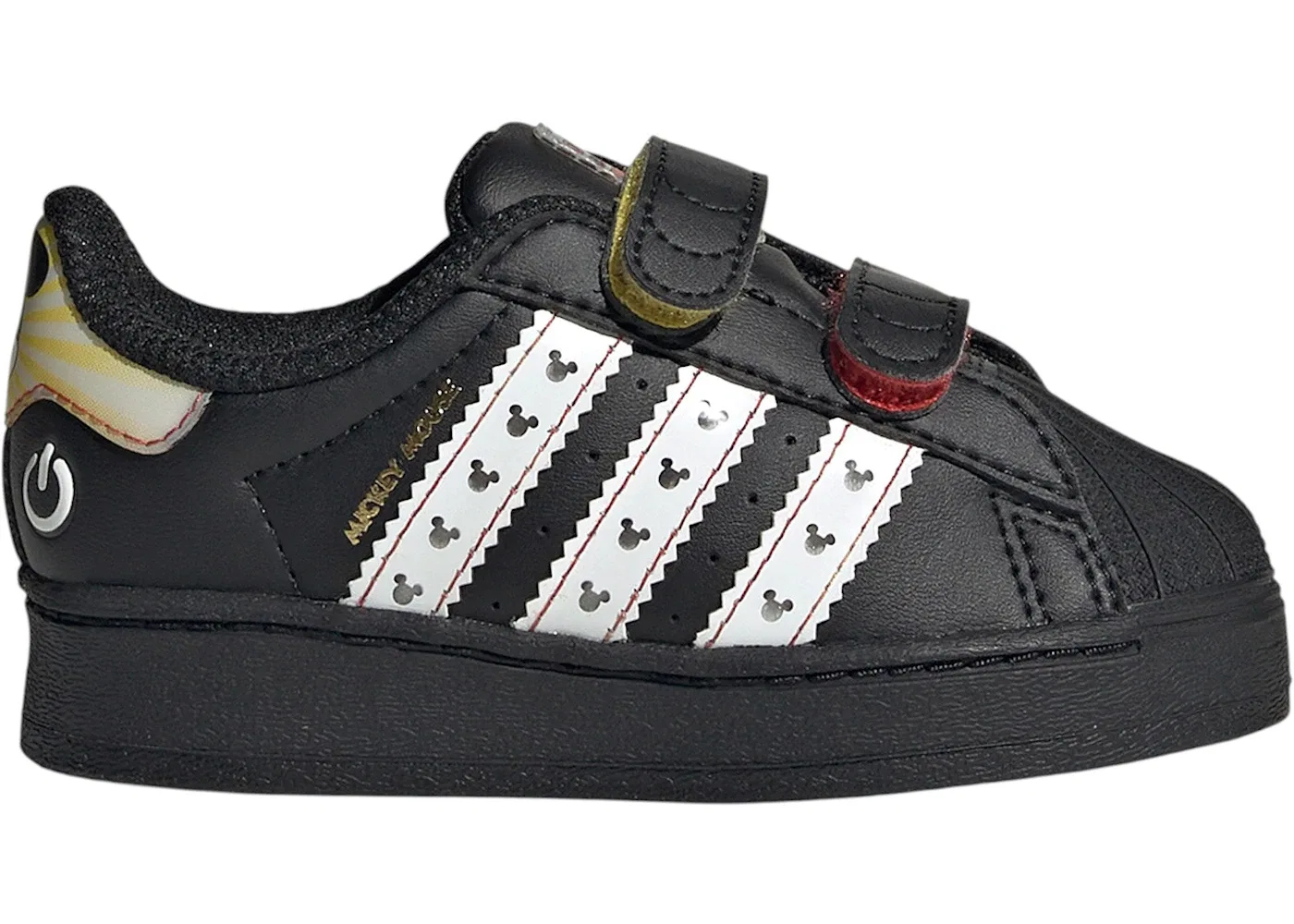 Детские кроссовки с LED-подсветкой Adidas Superstar LED Lights Comfort Closure Disney Mickey Mouse, Core Black/Cloud White/Orbit Grey
