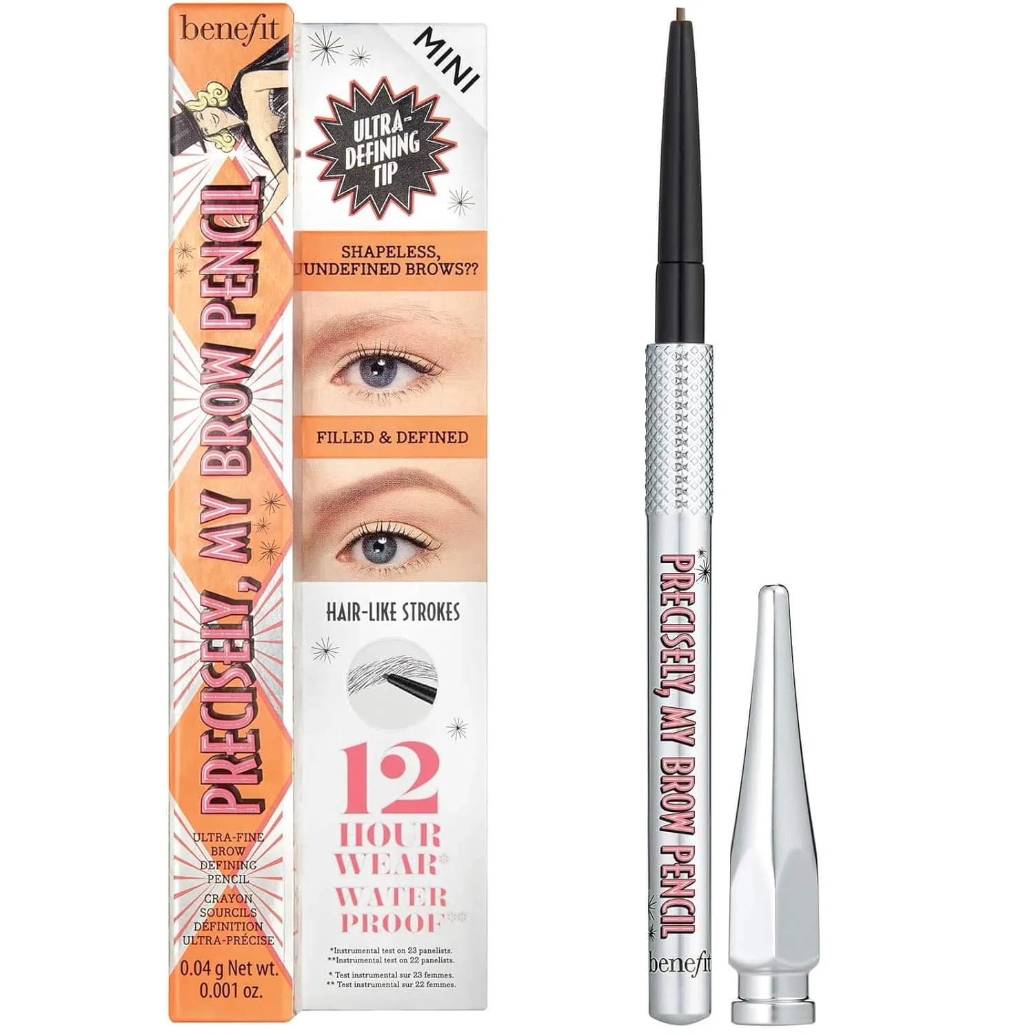 Карандаш для бровей Precisely My Brow Pencil Mini, Warm Medium Brown, 0.04 г Benefit