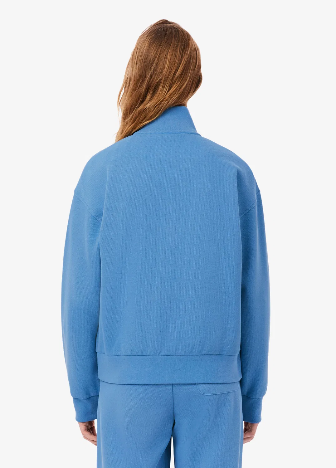 Свитшот женский Lacoste Mavi, Mavi-776, с логотипом крокодила, темно-синий — фото 3