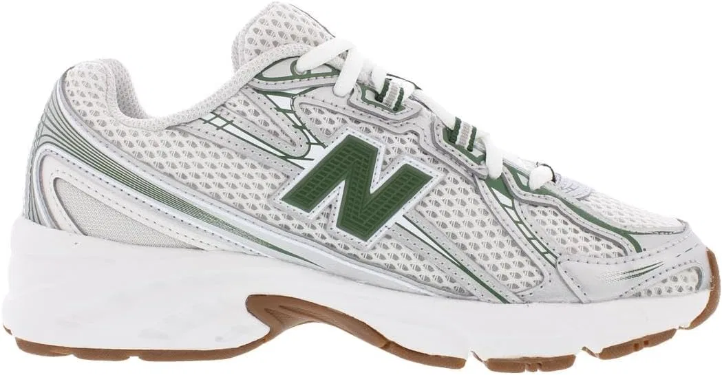 Детские кроссовки для девочек New Balance 740 Bungee GS, Grey/Green-Bright White — фото 2