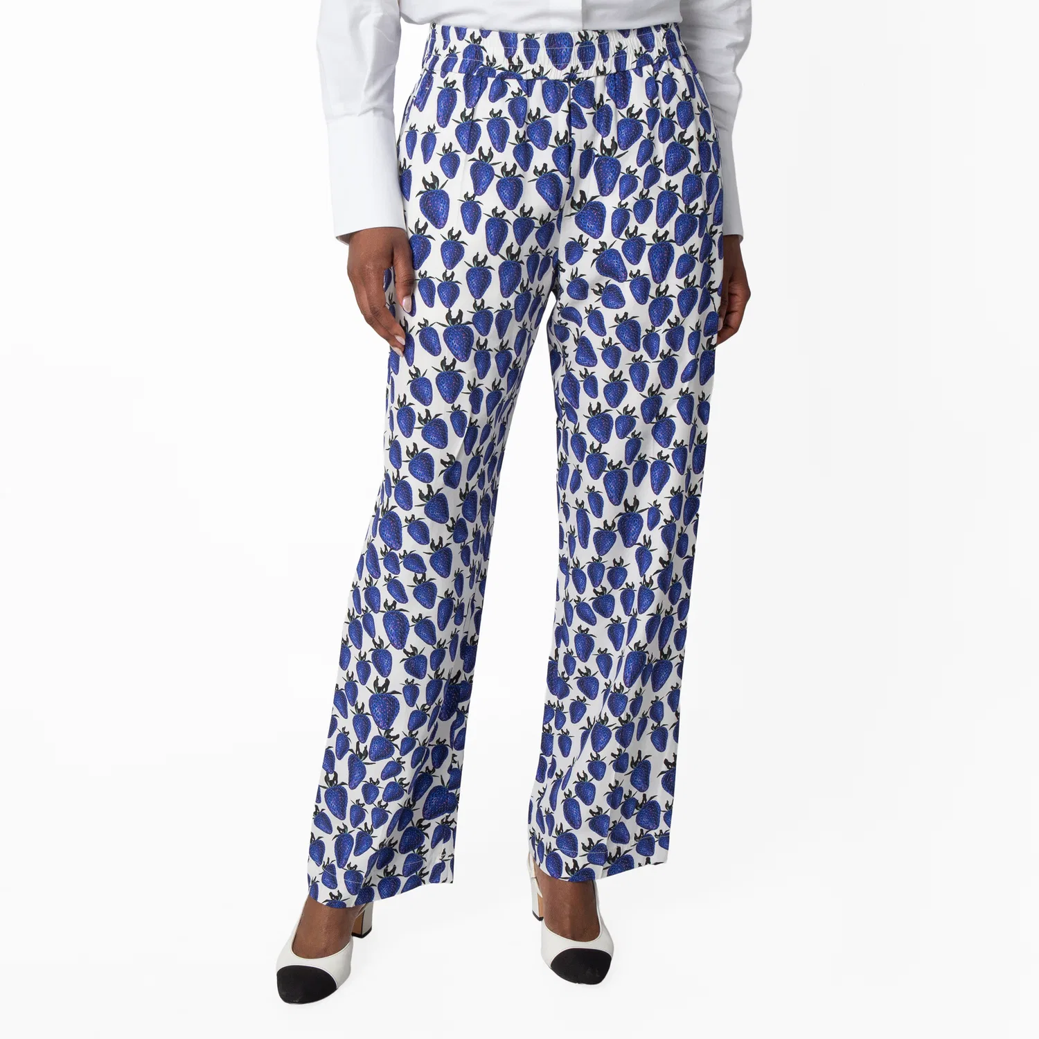 Брюки с принтом Strawberry Printed Burberry, Knight Ip Pattern