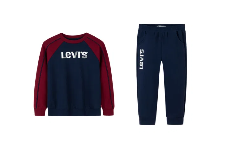 Детский комплект из свитшота и брюк Levi's, Dark Indigo