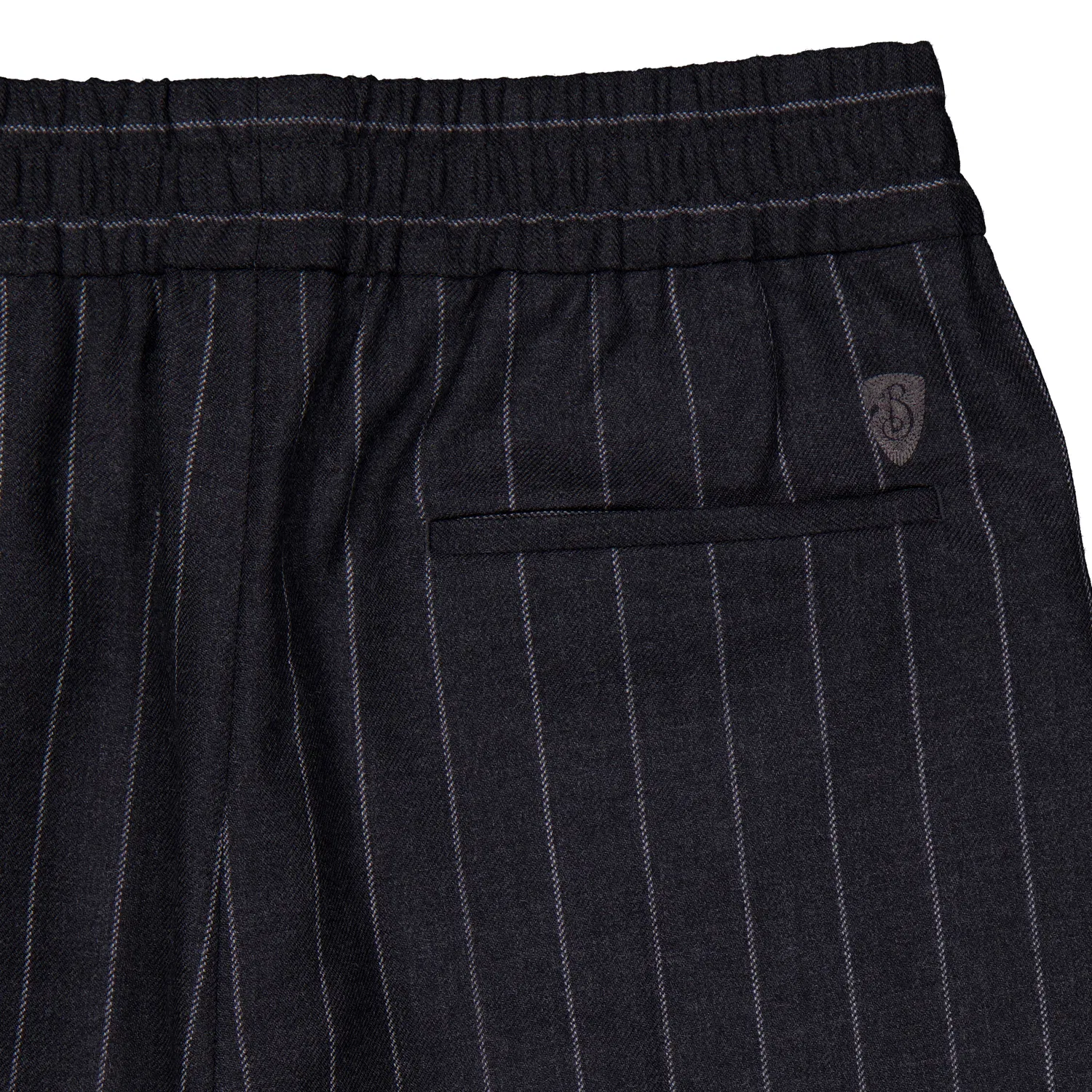 Брюки классические из шерсти в полоску Pinstripe Wool Tailored Trousers Burberry, Slate/Cobble — фото 2
