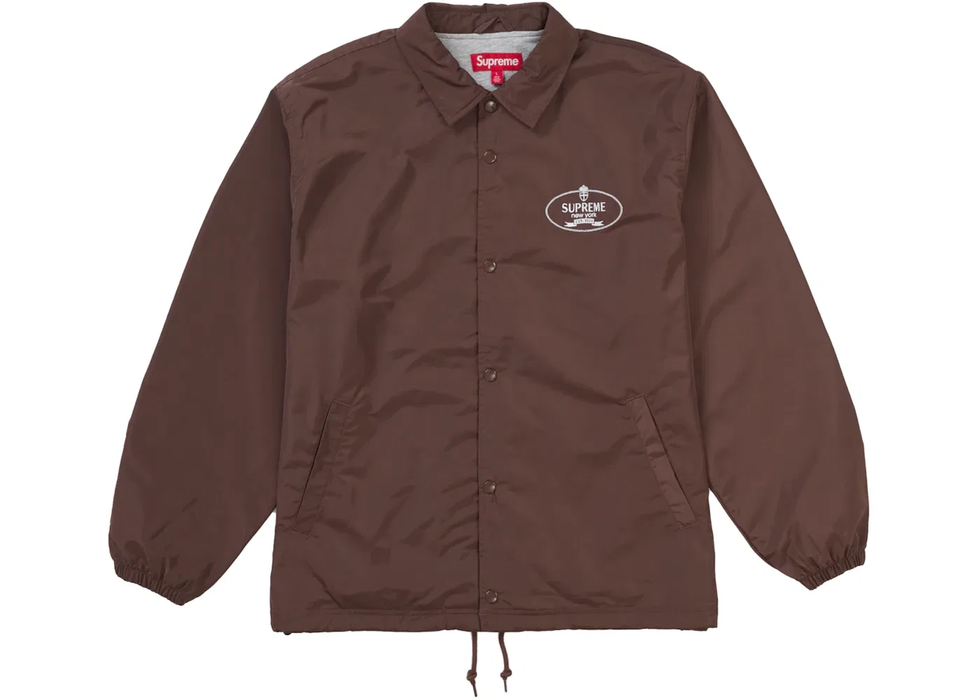 Мужская куртка-тренч с длинным рукавом Supreme Crest Coaches Jacket Supreme, Brown — фото 2