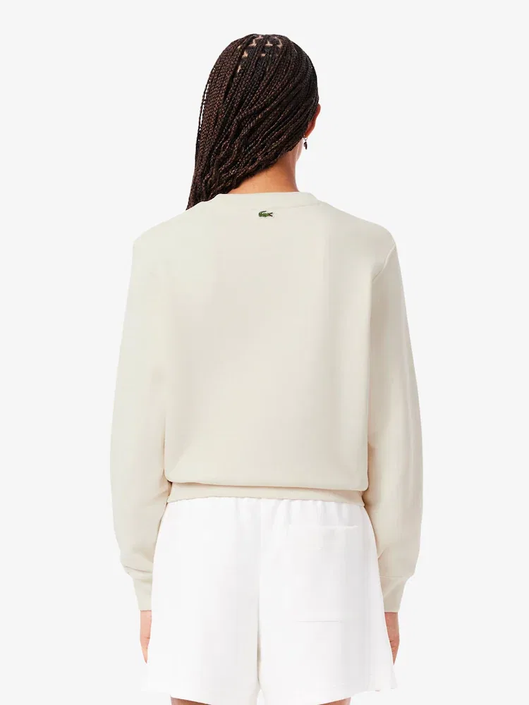 Свитшот LACOSTE Signature, с вышитым логотипом, темно-синий — фото 3