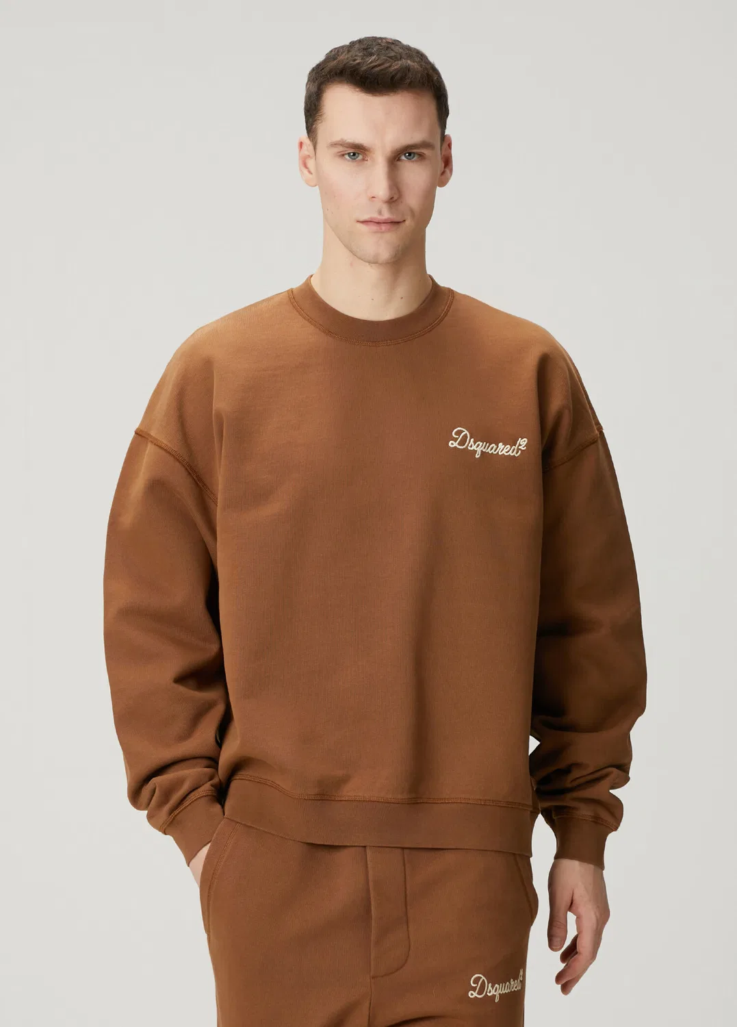 Свитшот Relax Fit Signature Dsquared2, brown