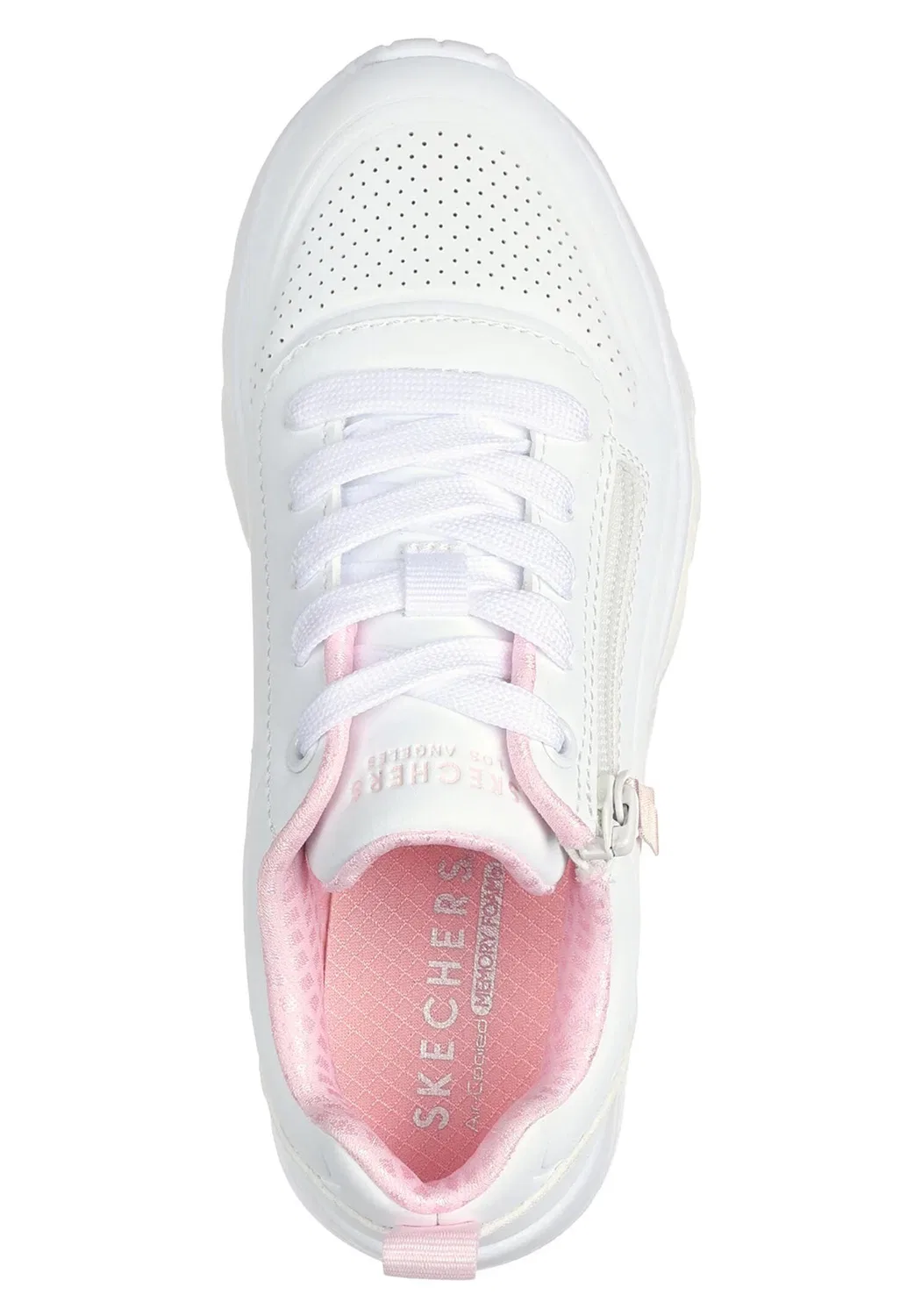 Детские кроссовки с боковой молнией Uno Lite - Easy Zip Skechers, Weiss — фото 3