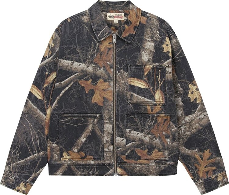 

Куртка Stussy Realtree Edge Zip Work Jacket 'Black', разноцветный