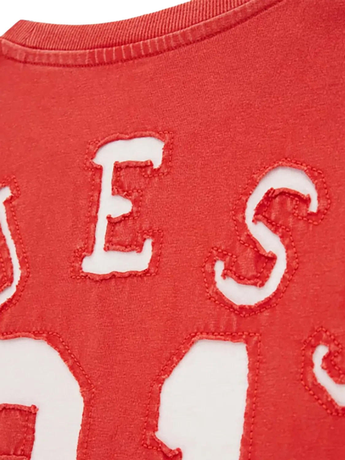 Футболка с увеличенным треугольным логотипом Guess Usa, красный — фото 3
