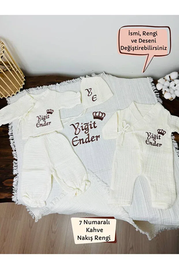 Детский комбинезон для новорожденных хлопковый Babymotif, Ekru4