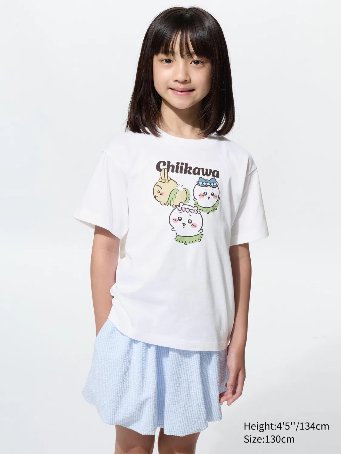Футболка chiikawa Uniqlo, для девочки, белая
