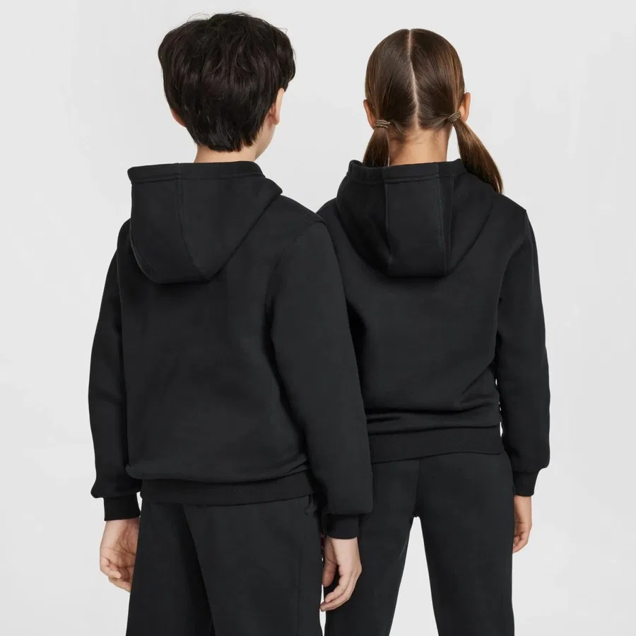 Детский свитшот с принтом Kylian Mbappé Club Fleece Nike, Черный — фото 4