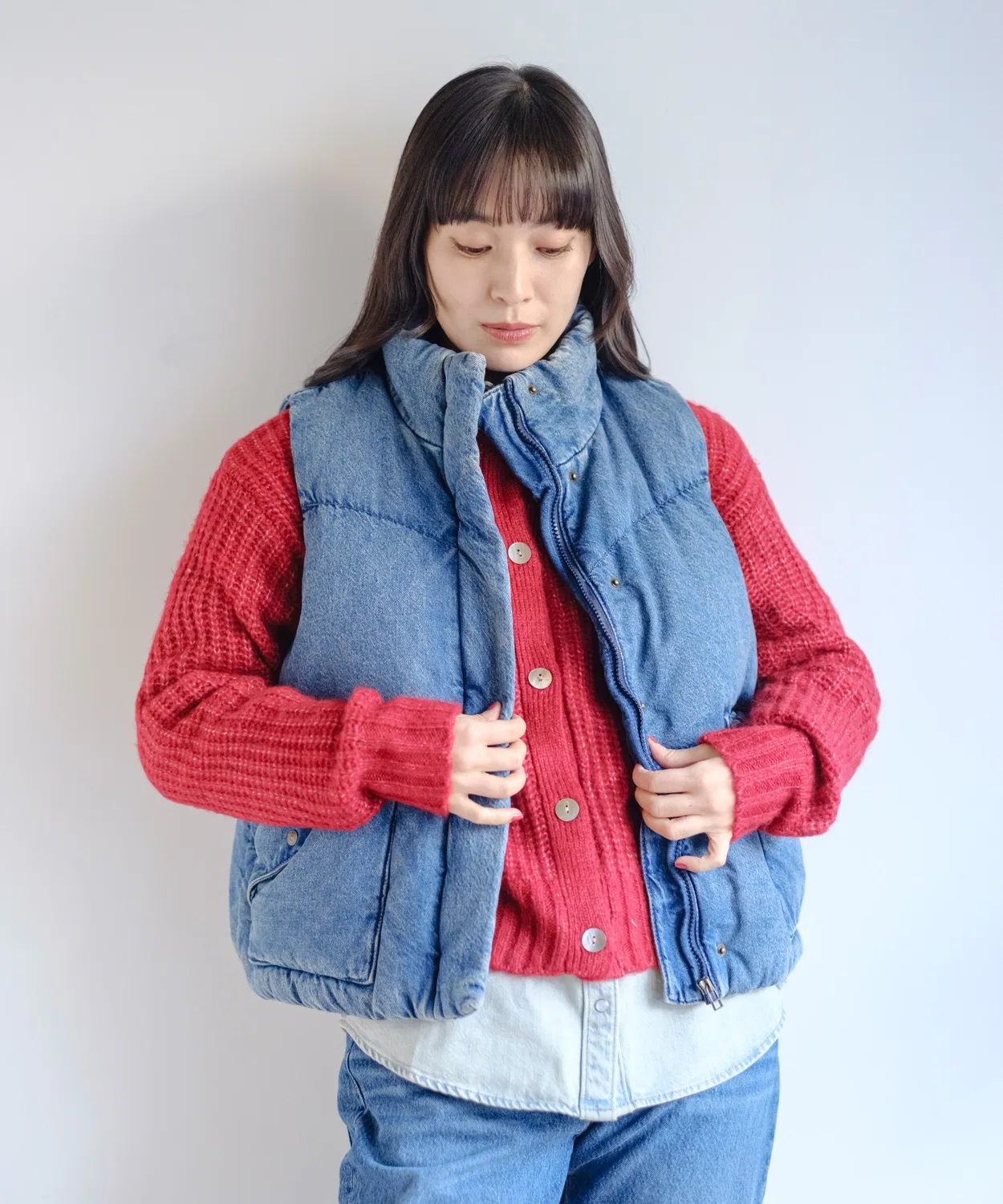 Женский утепленный жилет с капюшоном Western Bubble Vest Levi's, Dark Indigo Blue