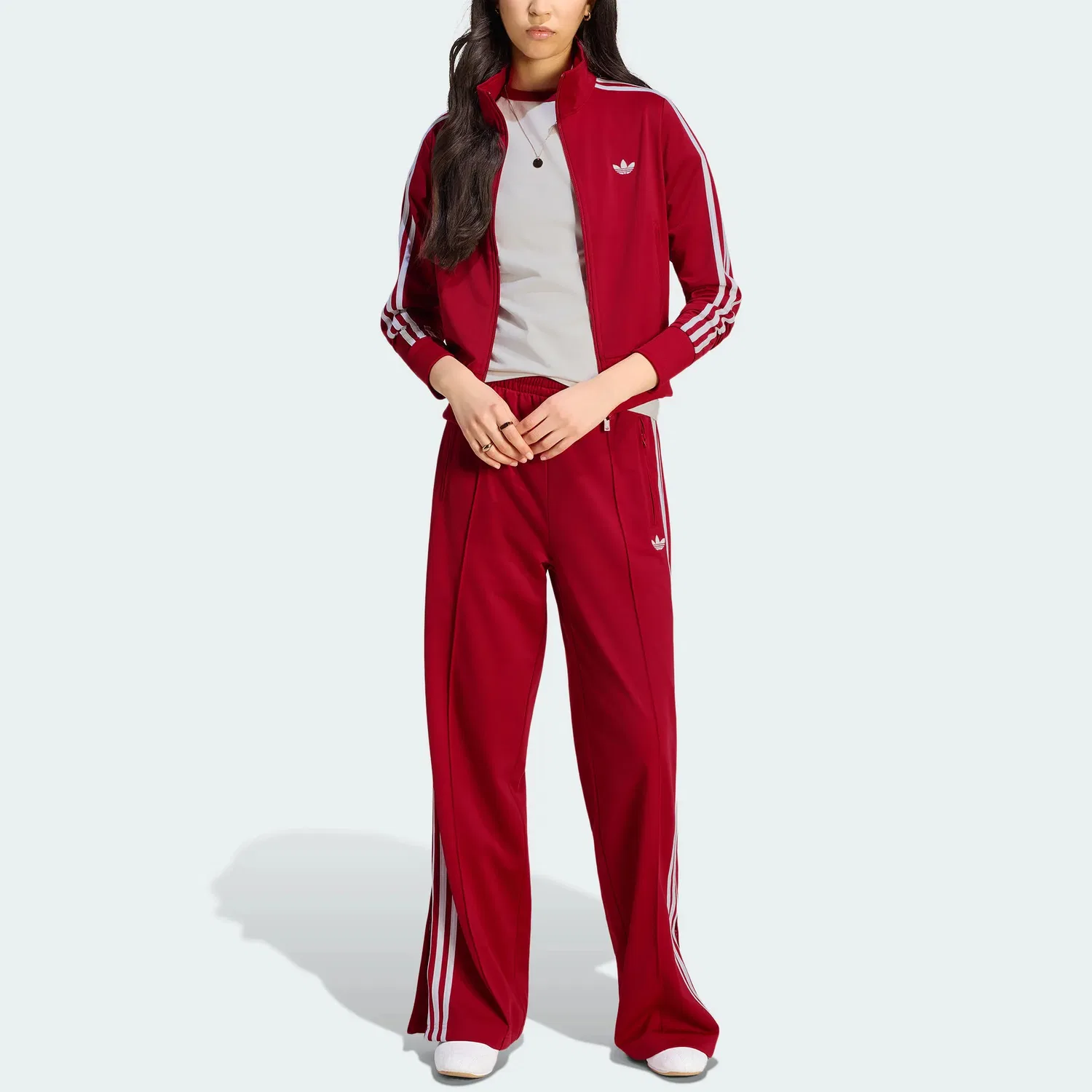 Женская куртка Adidas Originals Firebird, Victory Red/White — фото 3