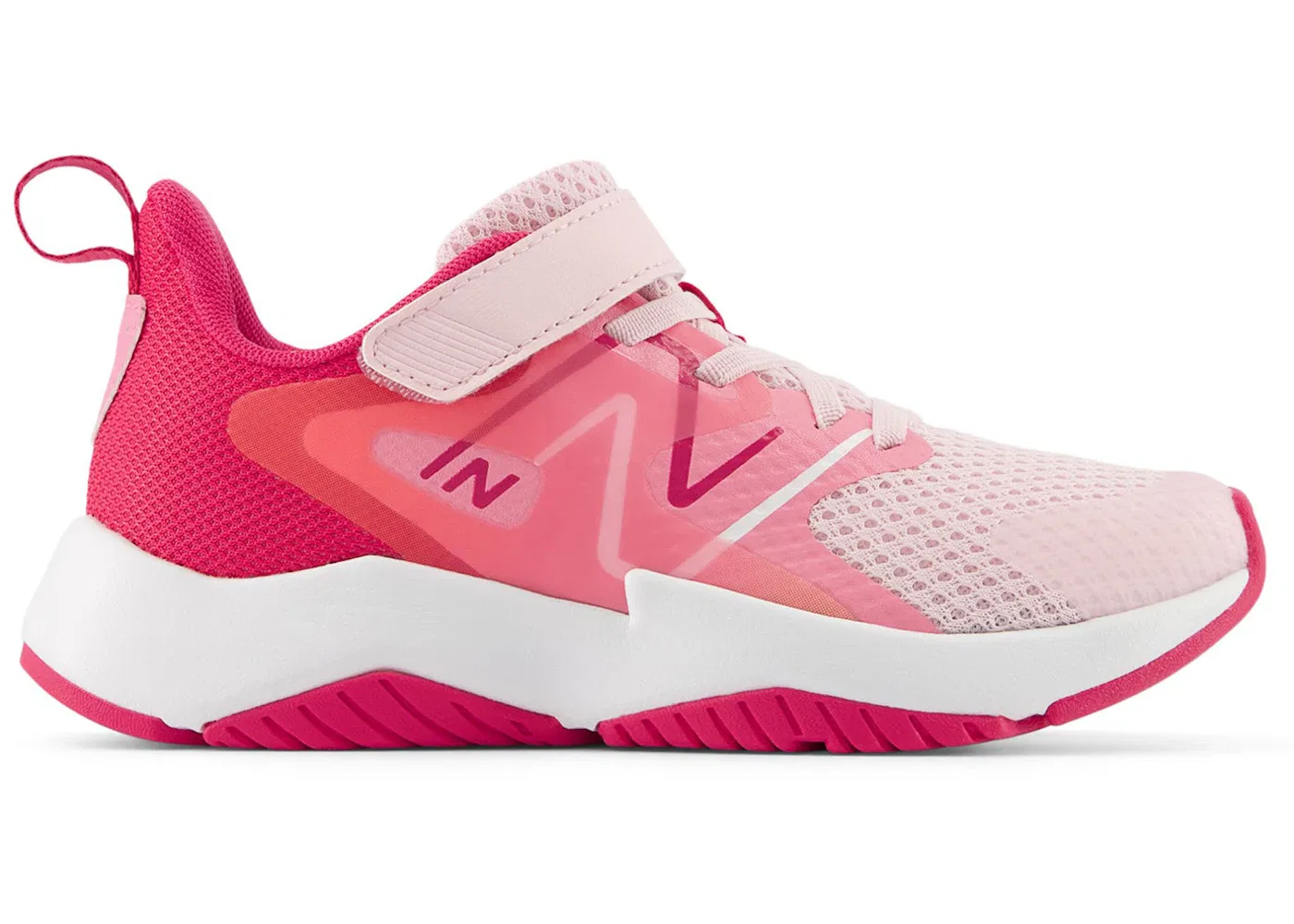 Детские кроссовки для бега Rave Run v2 Bungee Lace New Balance, Rose Sugar Carnival Pink Signal Pink