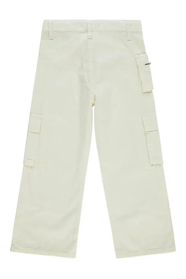 Детские брюки для девочек широкие Civil Girls, Off White — фото 2