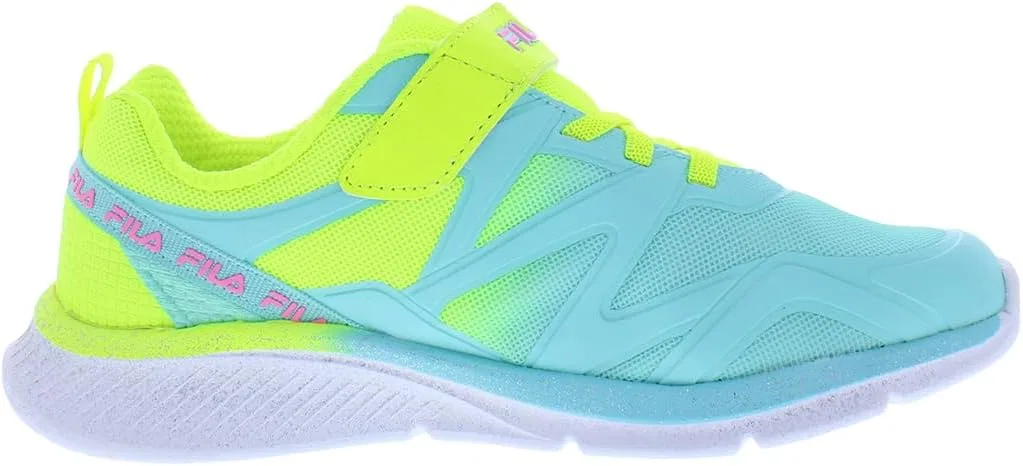 Детские кроссовки для девочек Galaxia 5 Strap Fila, Teal/Yellow-Blue — фото 3