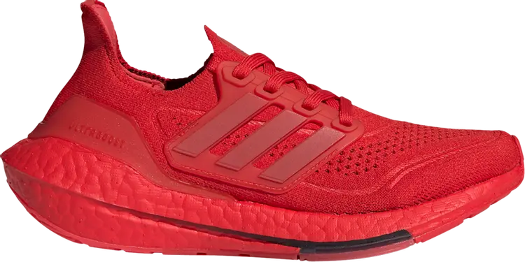 Кроссовки Adidas UltraBoost 21 J 'Vivid Red', красный — фото 2