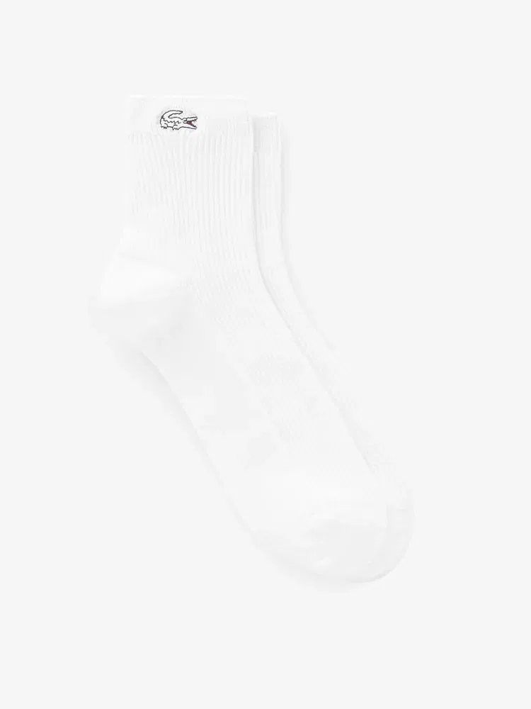 Носки LACOSTE Basic Rib, белые — фото 2
