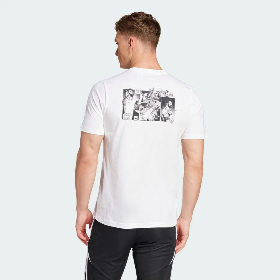 Футболка с принтом Messi Icon Graphic Tee adidas, Белый — фото 2