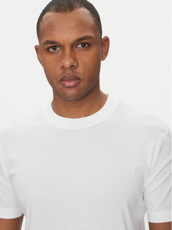 Футболка slim fit H-Tessler Boss, белый — фото 4