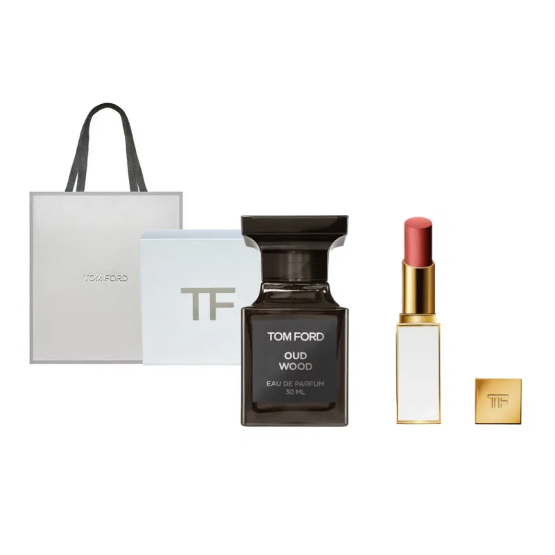 Женский набор парфюма и крема для губ TOM FORD, Черный