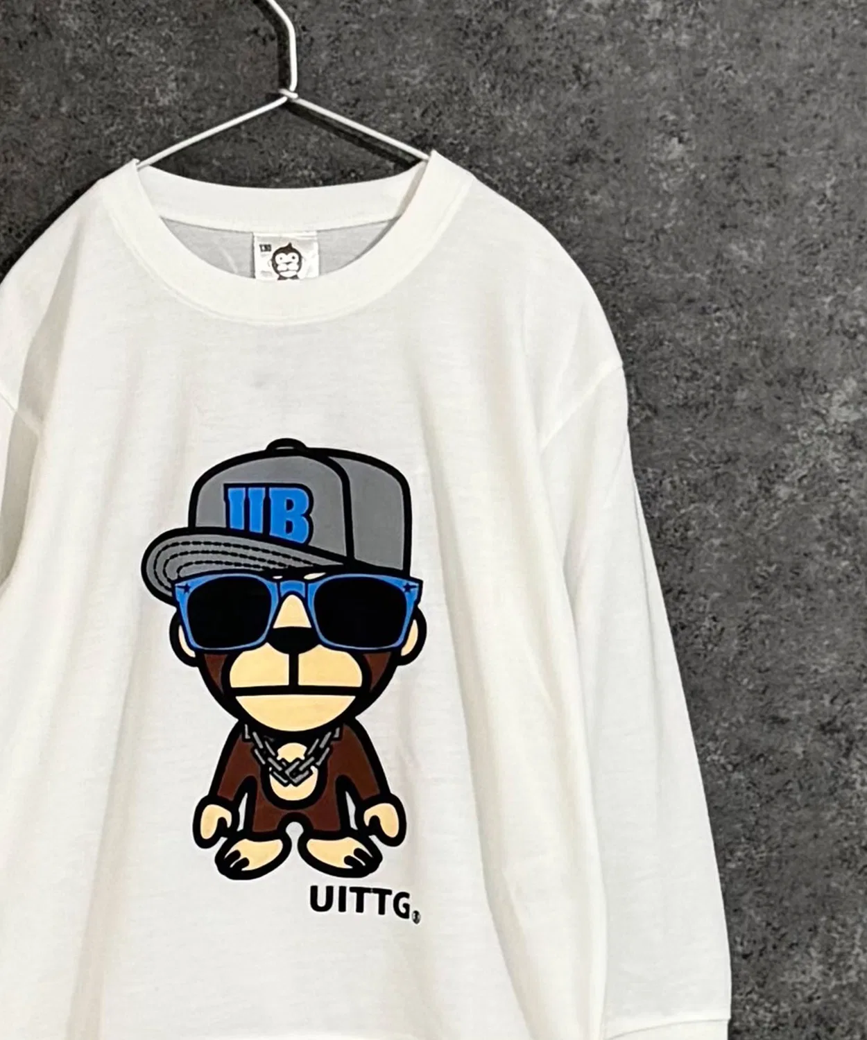 Детский свитшот оверсайз с хлопковой текстурой UITTG SHISKY, White