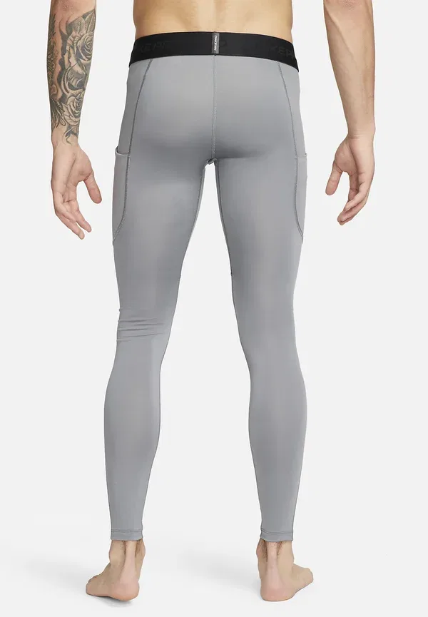 Леггинсы дышащие Nike Performance Smoke Grey Black, черный/серый — фото 3