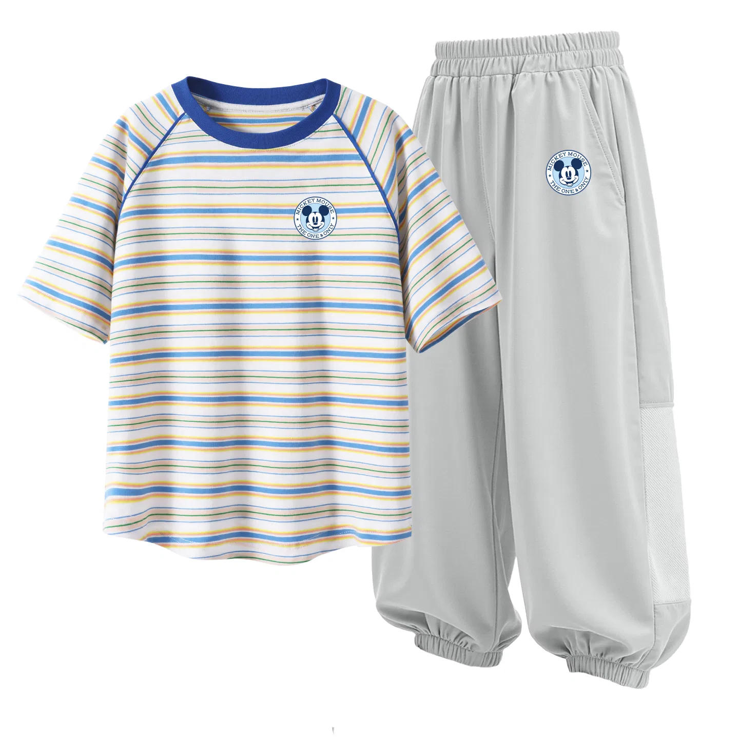 Детский костюм спортивный с круглым вырезом, Disney, Dark Indigo Blue Stripes
