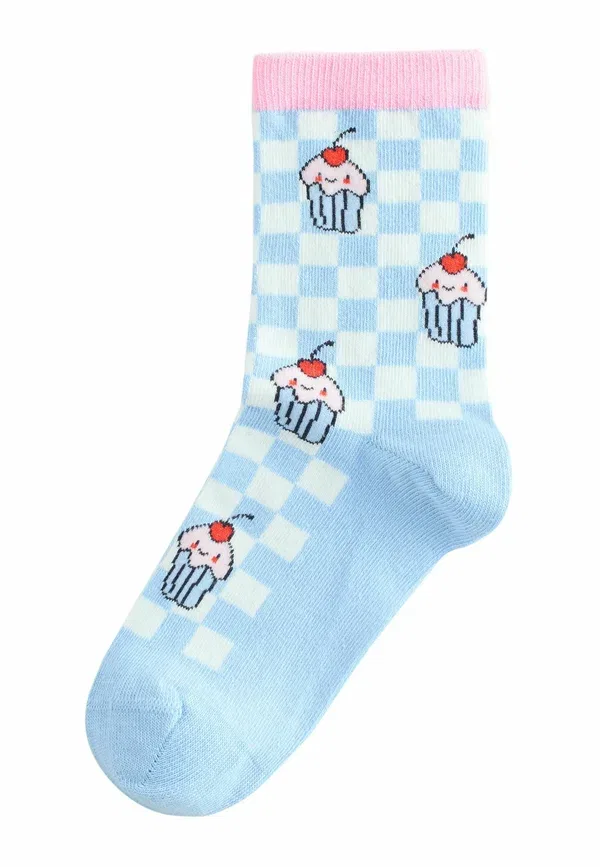 Носки 5 пар с рисунком еда Bakery ankle 5 pack Next pink and blue, синий/розовый — фото 4