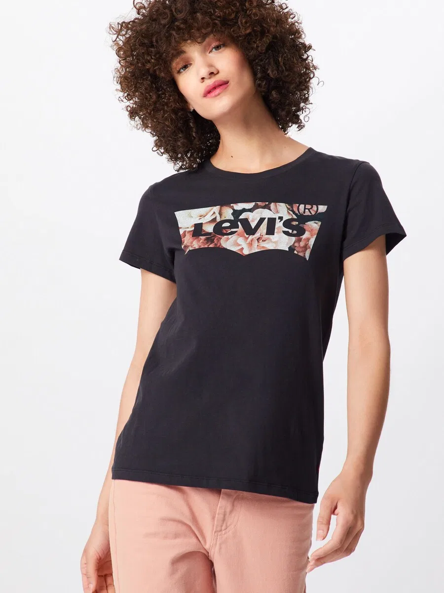 Футболка LEVI'S "Perfect Tee" черного цвета — фото 3