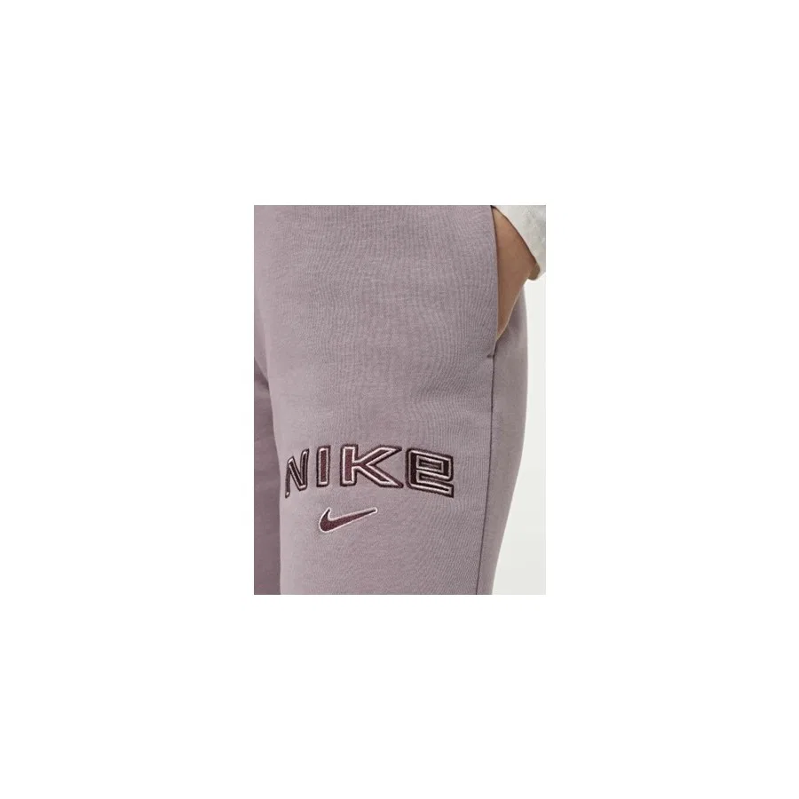 Штаны спортивные женские с высокой посадкой Nike Sportswear Phoenix Fleece, Сиреневый — фото 2