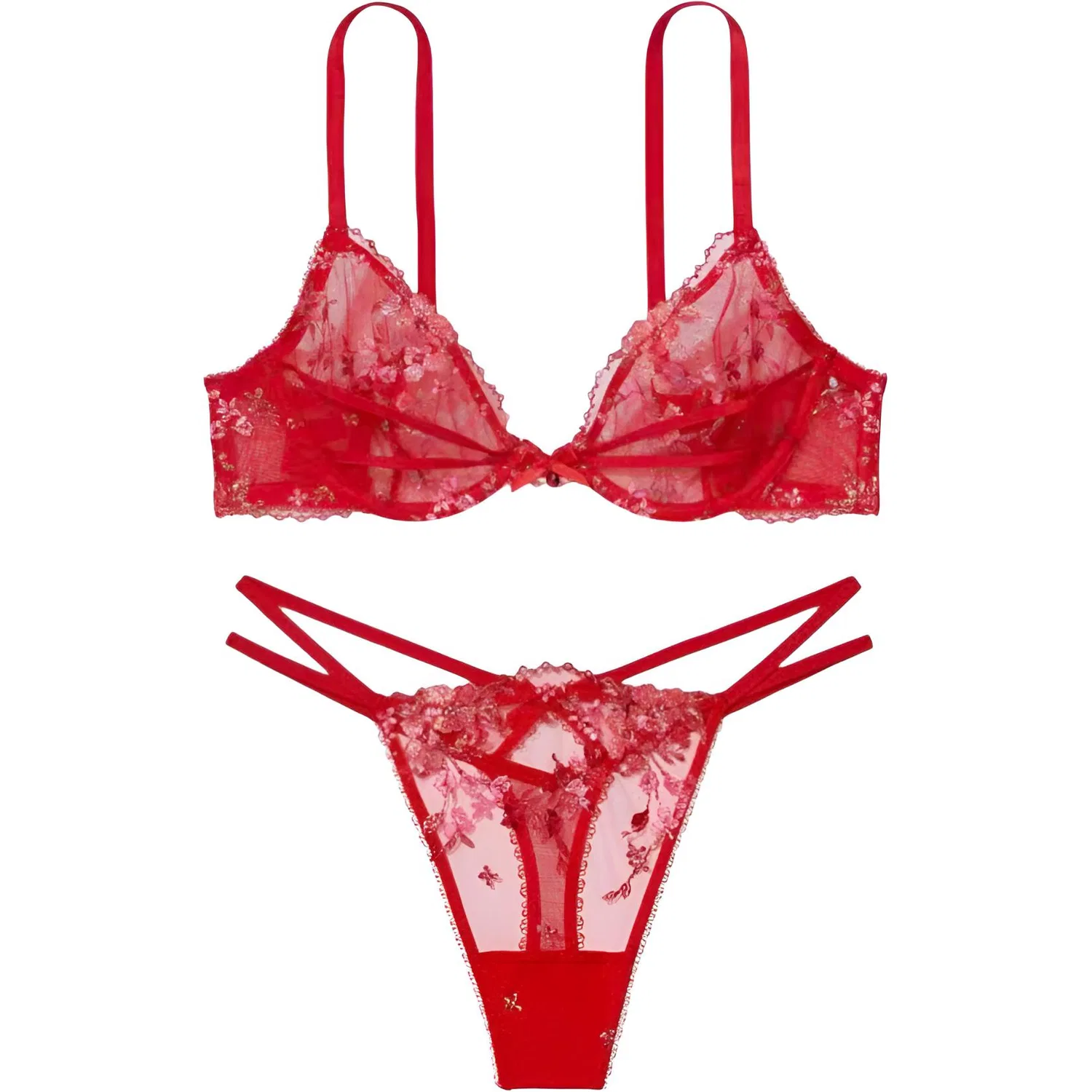 Женский комплект нижнего белья Set (Red) Victoria's Secret