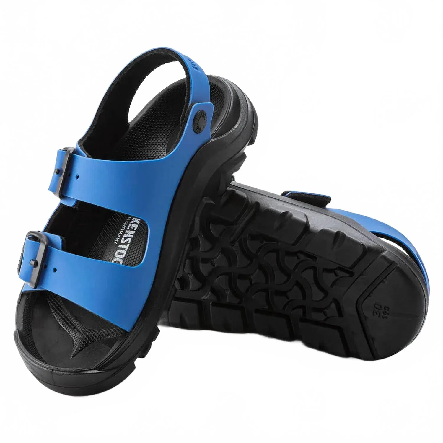 Детские сандалии с двумя регулируемыми ремешками Mogami Birkenstock, Icy Ultrablue Black — фото 3